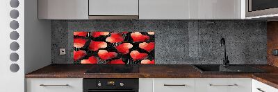 Cooker splashback Geometric hearts