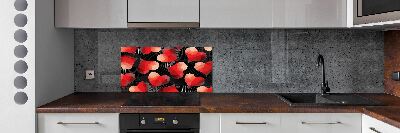 Cooker splashback Geometric hearts