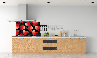 Cooker splashback Geometric hearts