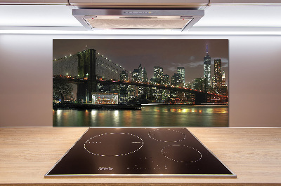 Cooker splashback New York at night