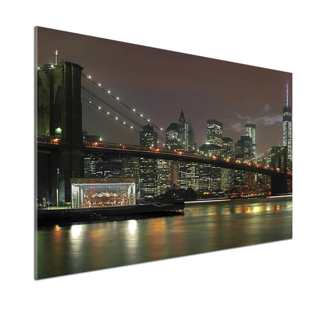 Cooker splashback New York at night