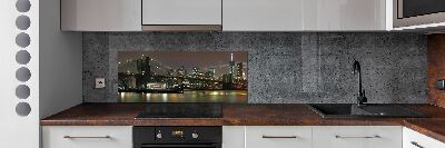 Cooker splashback New York at night