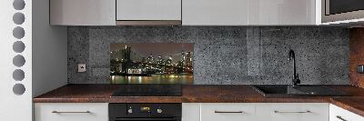 Cooker splashback New York at night