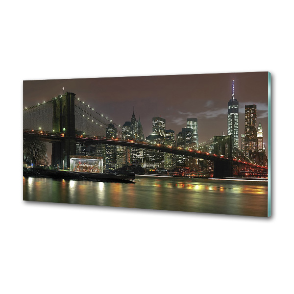 Cooker splashback New York at night