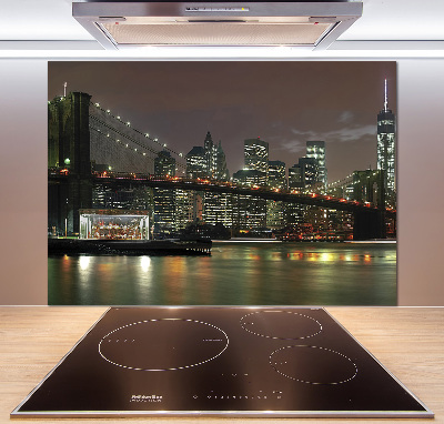 Cooker splashback New York at night