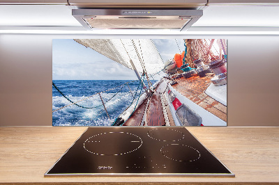 Kitchen splashback Sailboat at sea