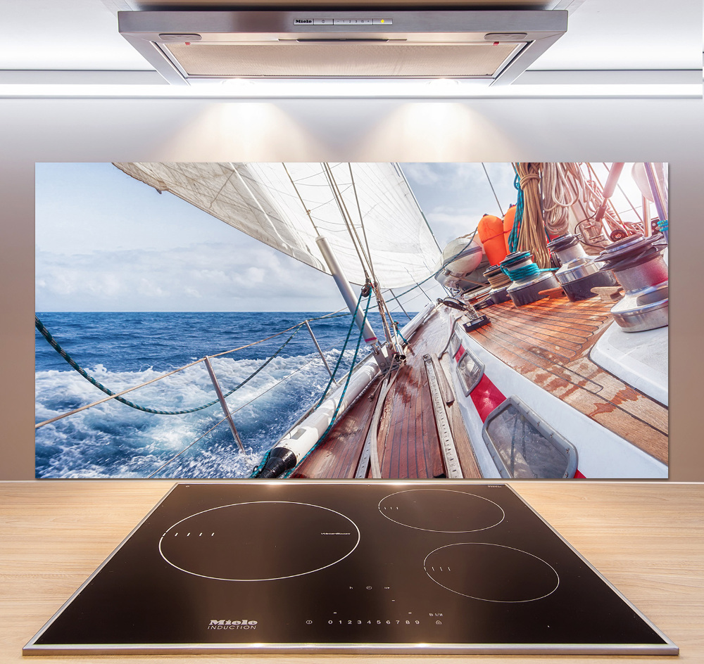 Kitchen splashback Sailboat at sea