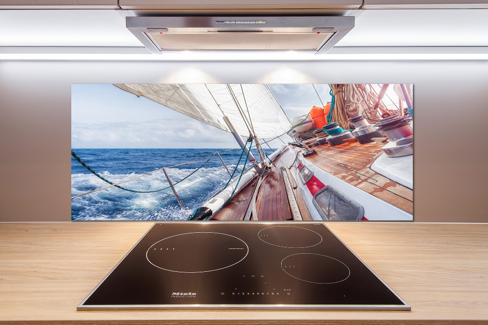 Kitchen splashback Sailboat at sea