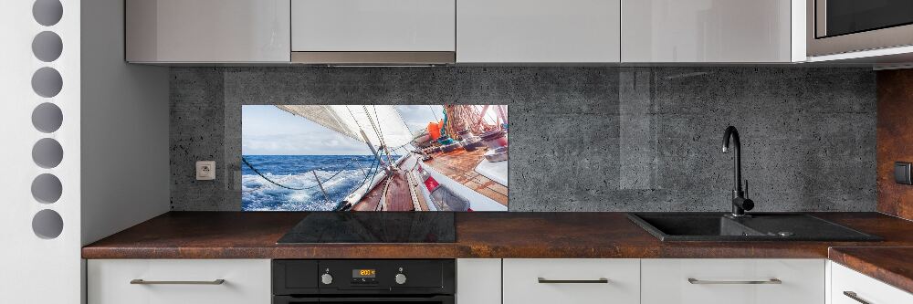 Kitchen splashback Sailboat at sea