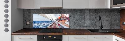 Kitchen splashback Sailboat at sea