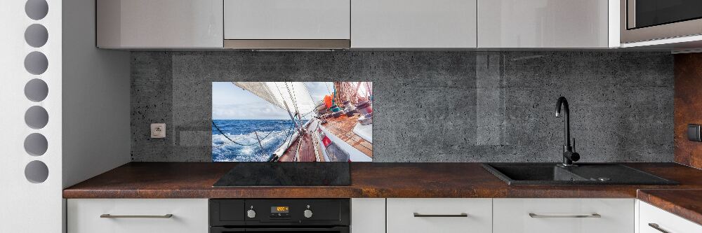 Kitchen splashback Sailboat at sea