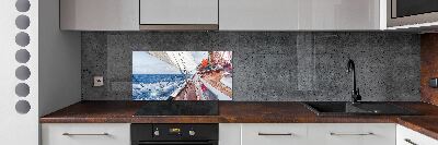 Kitchen splashback Sailboat at sea