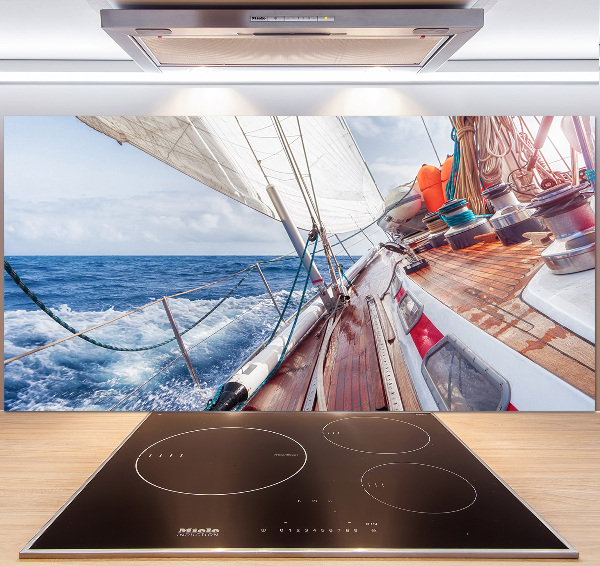 Kitchen splashback Sailboat at sea