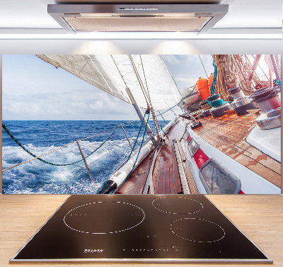 Kitchen splashback Sailboat at sea