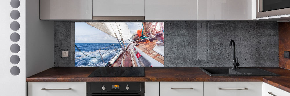 Kitchen splashback Sailboat at sea