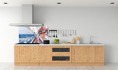 Kitchen splashback Sailboat at sea