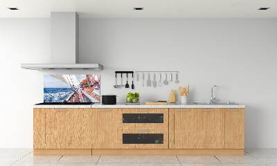 Kitchen splashback Sailboat at sea