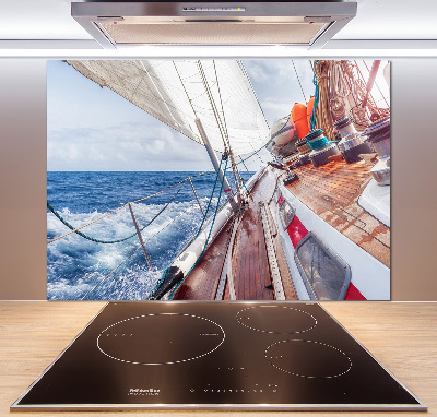 Kitchen splashback Sailboat at sea