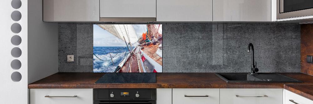 Kitchen splashback Sailboat at sea