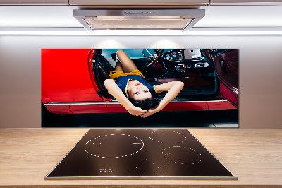 Cooker splashback A woman in the car