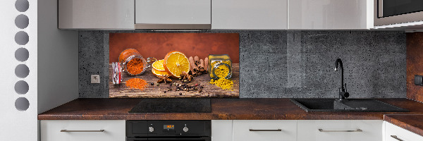 Cooker splashback A mixture of spices