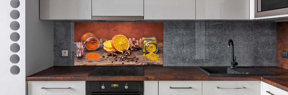 Cooker splashback A mixture of spices