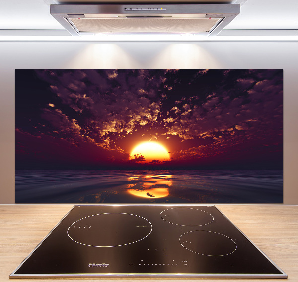 Cooker splashback Sunset