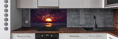 Cooker splashback Sunset