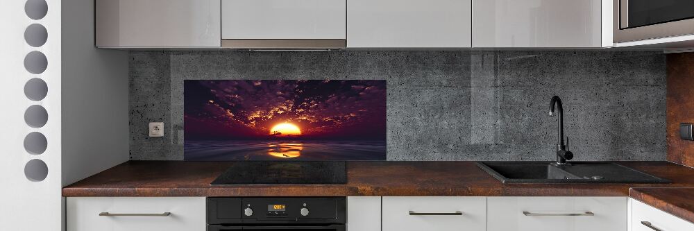 Cooker splashback Sunset