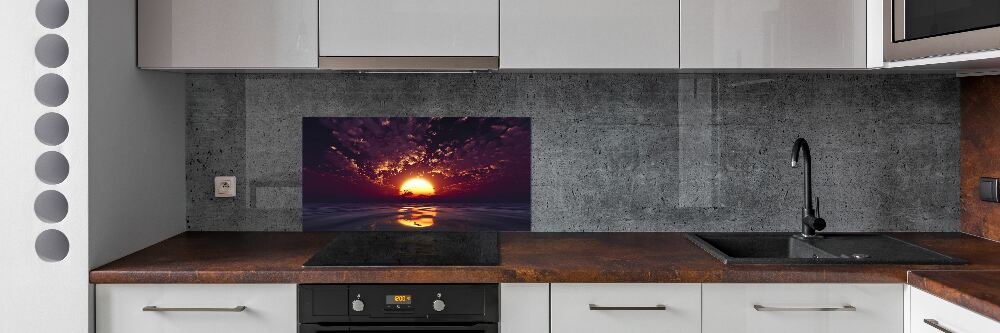 Cooker splashback Sunset