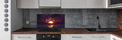 Cooker splashback Sunset