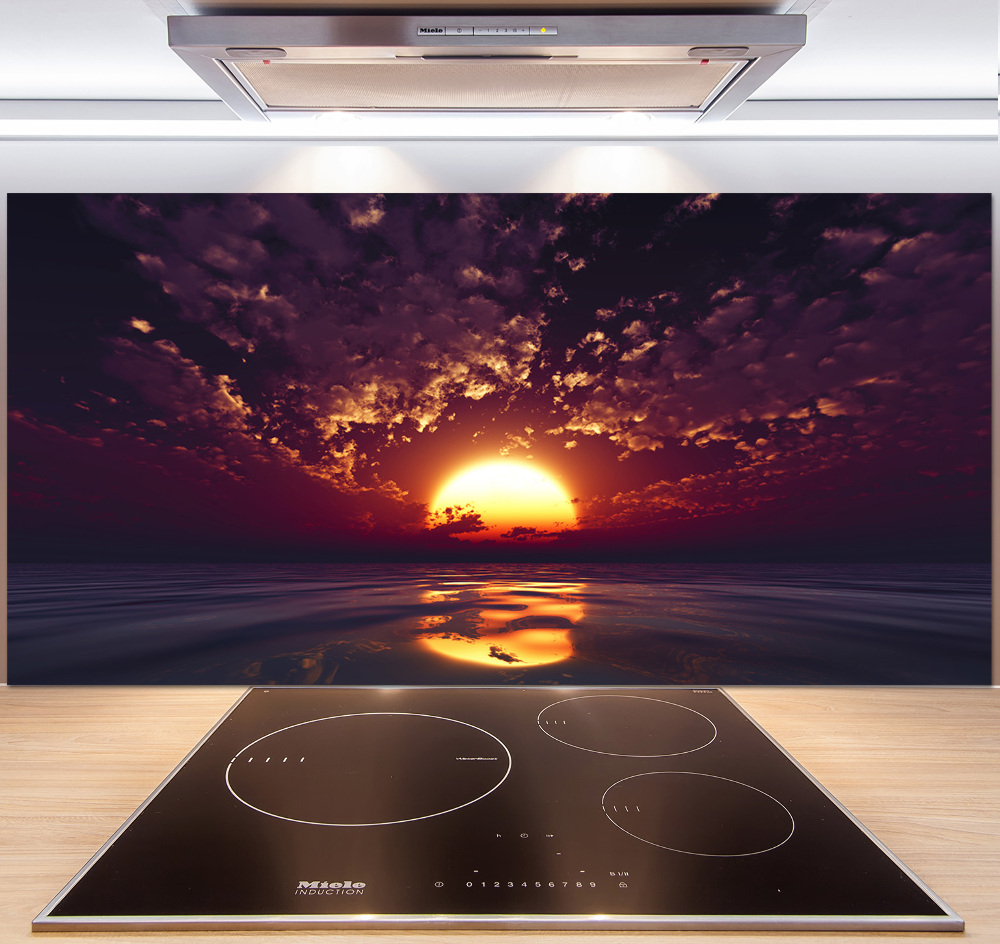 Cooker splashback Sunset