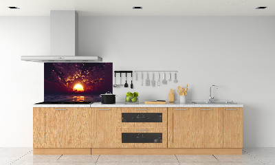 Cooker splashback Sunset