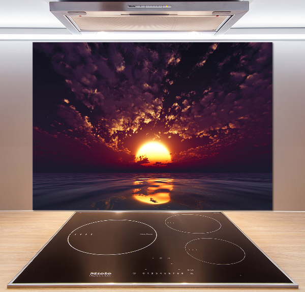 Cooker splashback Sunset