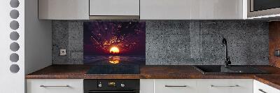 Cooker splashback Sunset