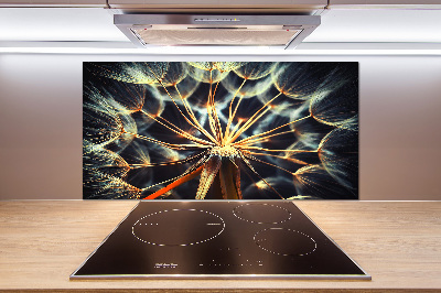 Cooker splashback dandelions