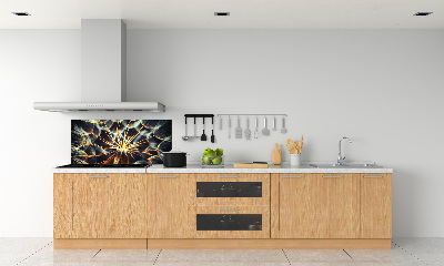 Cooker splashback dandelions