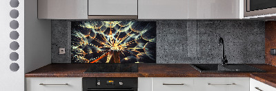 Cooker splashback dandelions