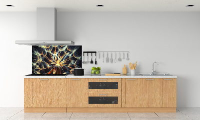 Cooker splashback dandelions