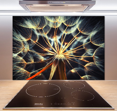 Cooker splashback dandelions