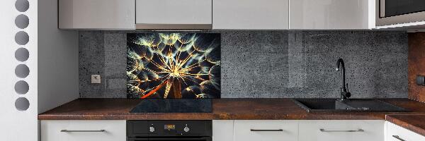 Cooker splashback dandelions