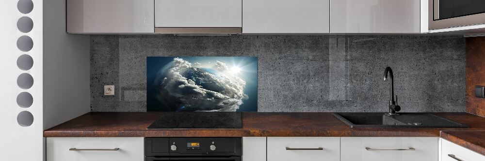 Cooker splashback Planet Earth