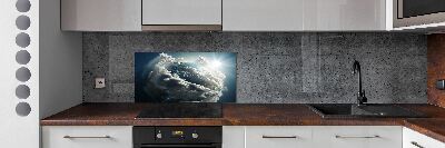 Cooker splashback Planet Earth