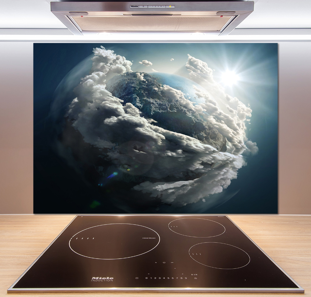 Cooker splashback Planet Earth