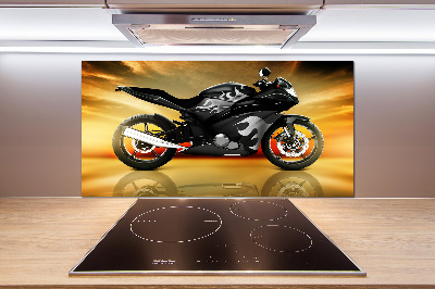 Glass splashback Motorbike