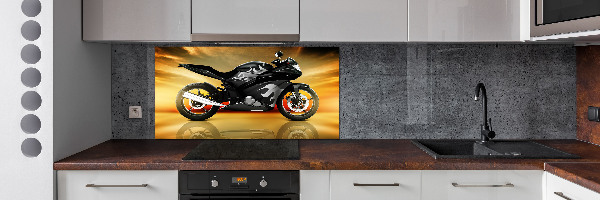 Glass splashback Motorbike