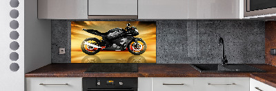 Glass splashback Motorbike