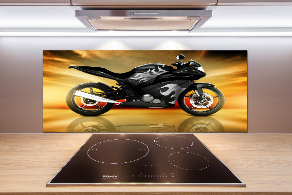 Glass splashback Motorbike