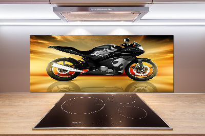 Glass splashback Motorbike