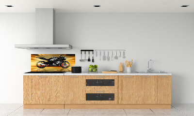 Glass splashback Motorbike